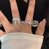 Ballet style bow ring cold style Korean ins index finger ring 2025 ring
