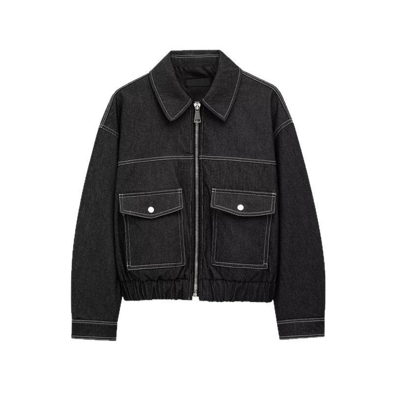 2025 Autumn/Winter Women's Stylish Lapel Denim Jacket Coat