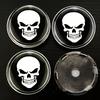 4pcs Skull Design Wheel Center Hub Caps - 2.36" Fit Emblem Covers for Cars, Motorcycles, Trucks & SUVs