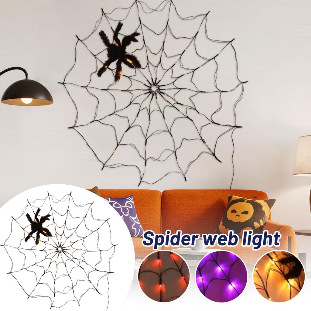 Spider -Web Lights Halloween Decorative Lights LED Atmosphere Decoration