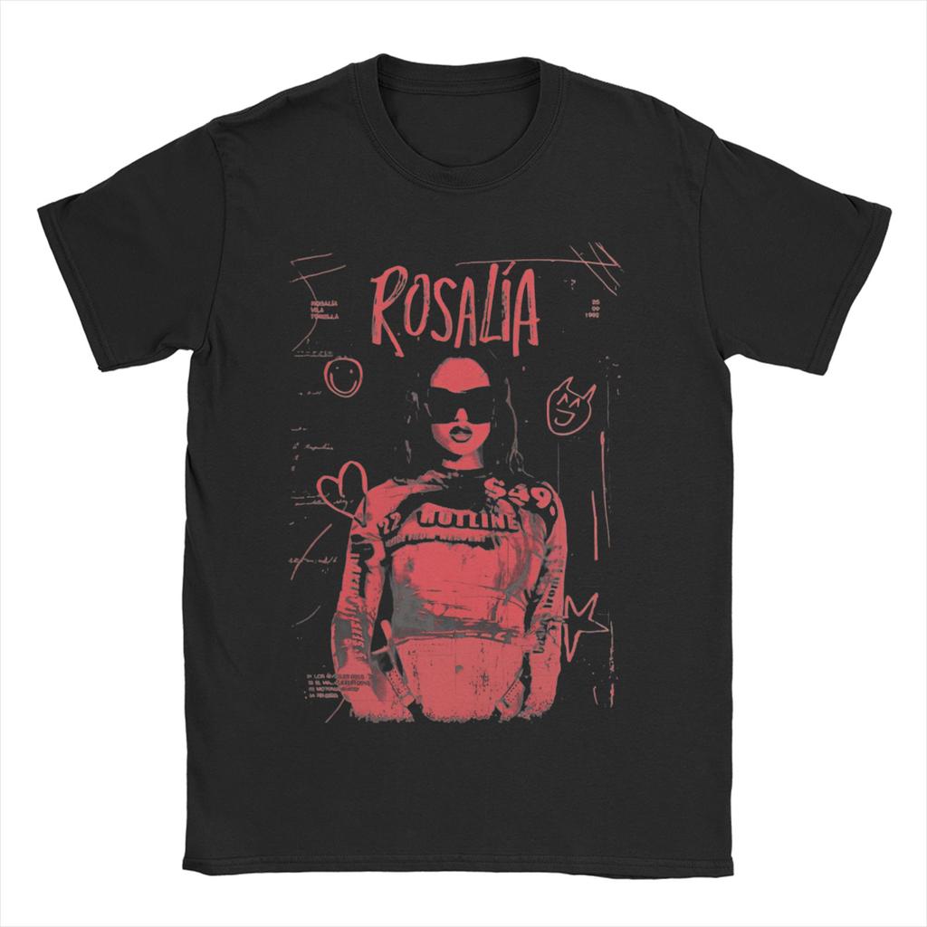 Singer ROSALIA Motomami TShirt for Unisex WoUnisex Funny Pure Cotton Tees Crew Neck Short Sleeve T Shirt Plus Size Clothes