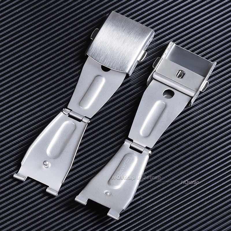 Chiusura per Orologio Fibbia Pieghevole Acciaio Inossidabile 16mm 18mm 20mm 22mm Pieghevole Sicurezza Doppio Pulsante a Pressione Chiusura per Orologio Accessori Cinturino