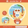 Cute Cartoon Mini Foldable With Photo Reflector Fan Lightweight Portable Summer Fan Outdoor Handheld Round Convenient Pocket Fan