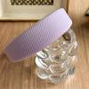 Embossed Diagonal Texture Headband Sweet Macaron Color Hair Hoop Wide Thick Spongy Hairband For Elegant Women Daily Styling