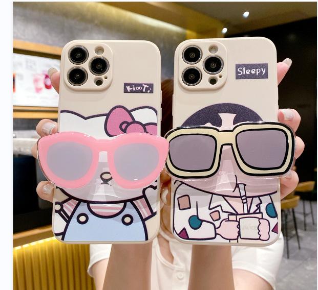 KT cat applies to Transsion TECNO sunglasses holder mobile phone case crayon Xiaoxin SPARK 20PRO personalized cartoon