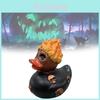 Black Resin Halloween Duck Decorative Figurine For Unique Home Garden Display
