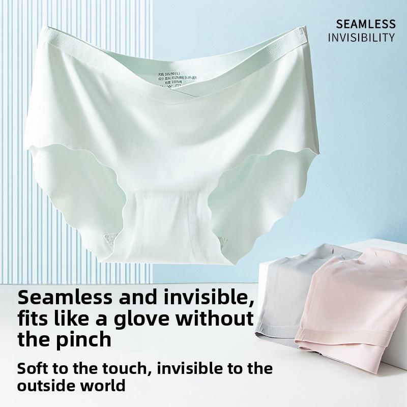 Female Spring and Summer Without Trace Ice Silk Pregnant Woman Low Waist Briefs