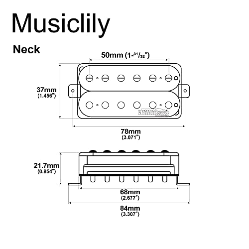 Wilkinson Vintage Classic Alnico 5 Overwound Open Humbucker Pickup for Electric Guitar, Zebra