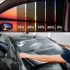 Car Window Sunshade Barrier Film Sun Protective Heat Blocking Transparent Privacy Shield PVC Material Easy Installation