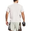 adidas T Shirts Men's Beige Gray Crew Neck Moderate Straight Fit H65780