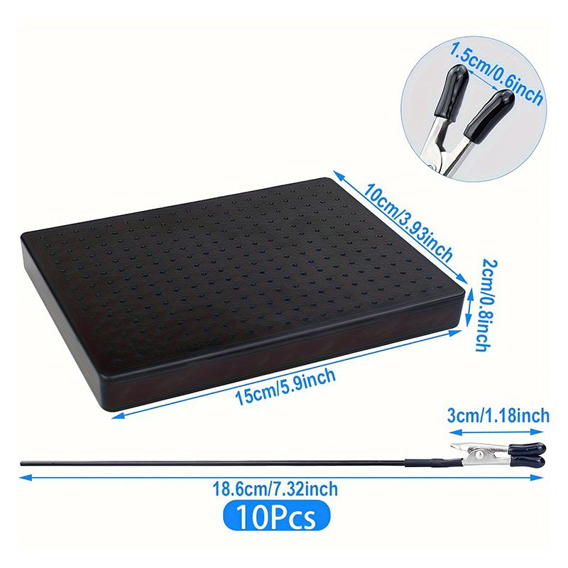 Model Painting Stand Base Holder With 10 Magnetic Alligator Clips Sticks Set Flexible Modeling Tools For Airbrush Model Crafting