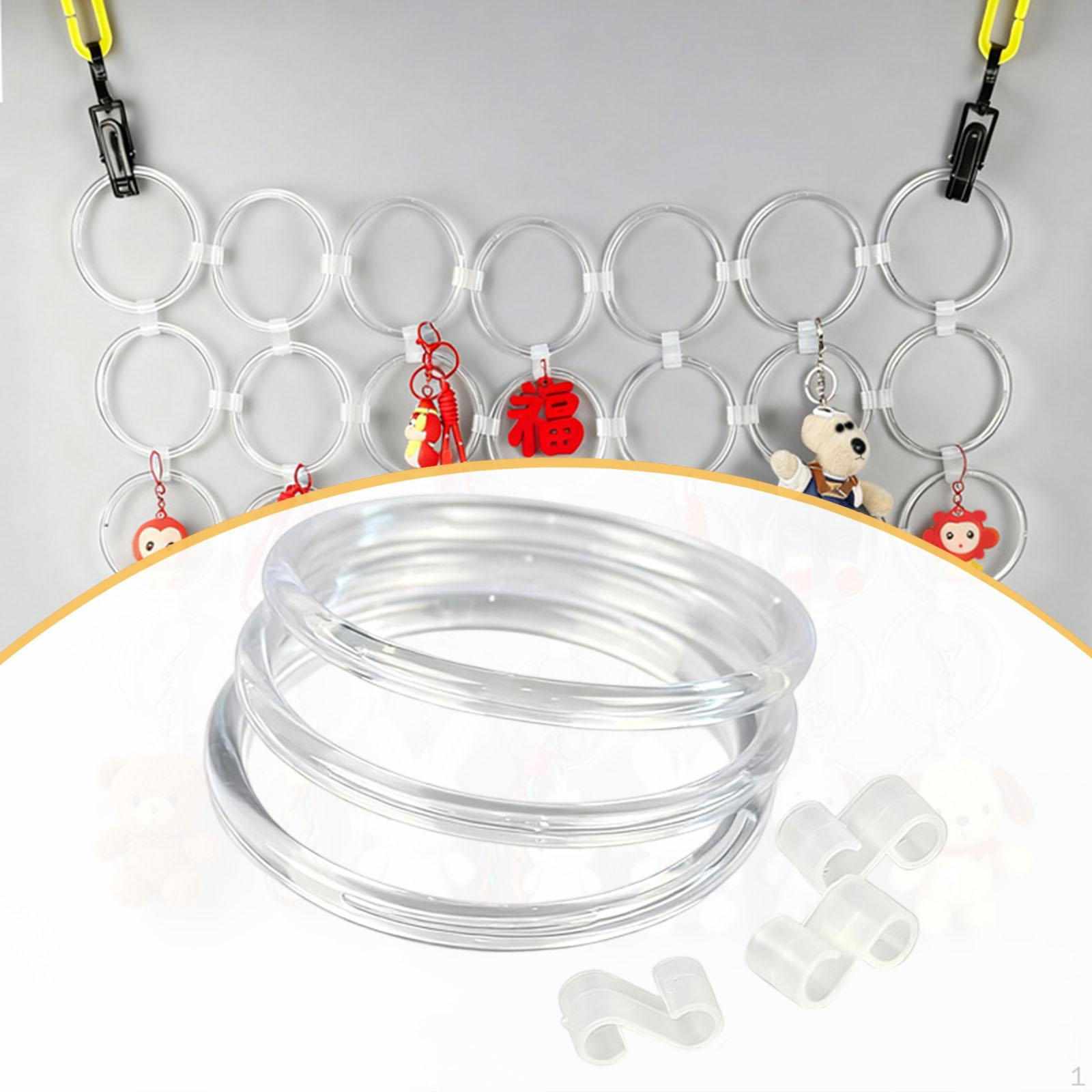 

3x Gridwall Shelf Rings, Photo Hanging Display Pictures Decor DIY with S Hook, Wall Grid