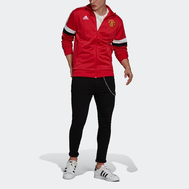 Adidas Manchester United 3-Stripe Track Jacket Men Tops Red GR3887