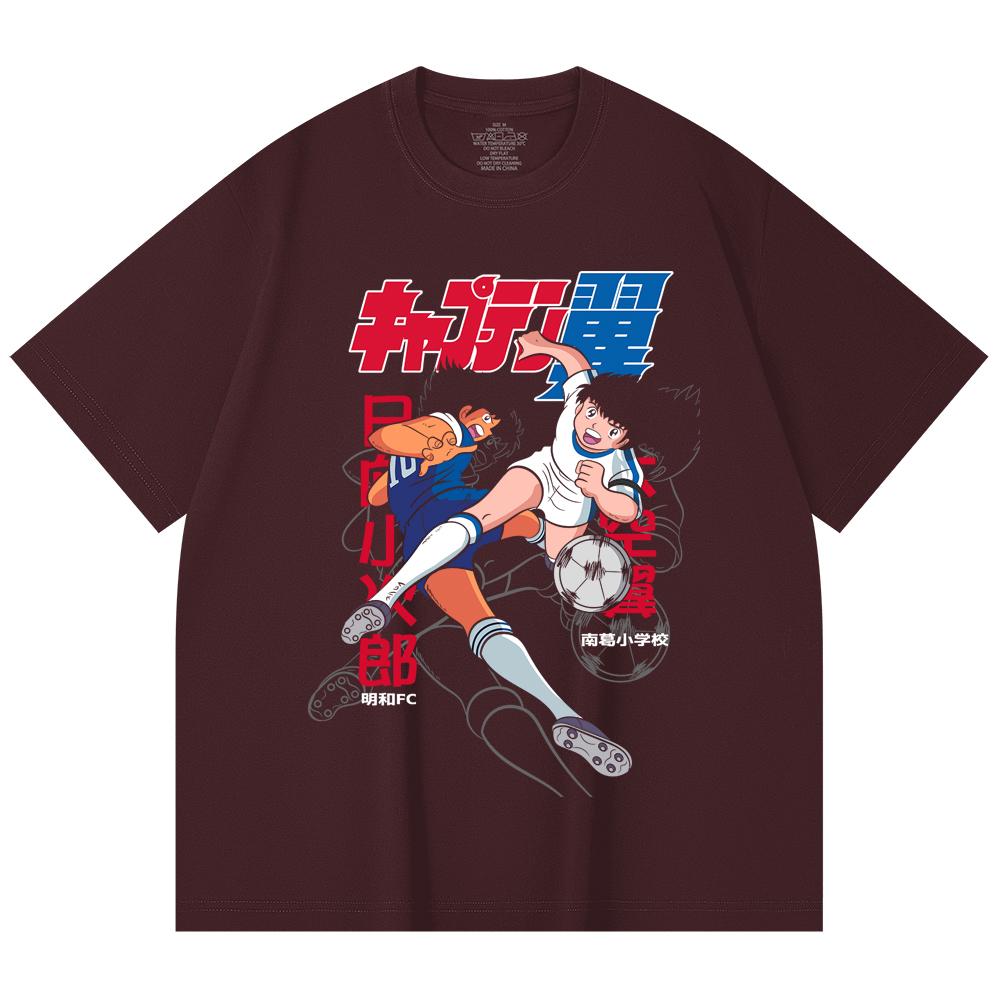 230 Gsm 100% Cotton Captain Tsubasa V2 Print Unisex Heavy Cotton T Shirt