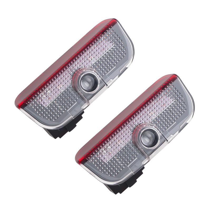 2Pcs Car Door Welcome Light HD LED Projector Welcome Light For Volkswagen Scirocco POLO Tiguan Passat B5 B6 B7 Golf EOS Jetta MK6 Octavia