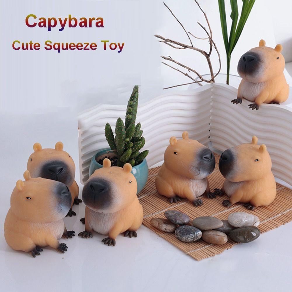 Stress-relieving Capybara Pinch Toy Decompression Fidget Toys Funny Gift Cute Squeeze Toy  Children