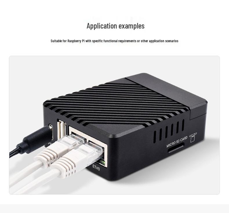 Weisnow CM4 Dual Gigabit Ethernet Mini Expansion Board for Raspberry Pi