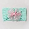 New Jacquard Baby Elastic Headband, Cute Lace Bow Children's Headscarf, Thin Baby Headband