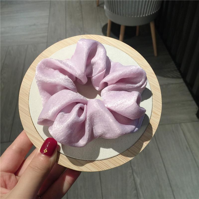 

Винтажные шелковые резинки для волос, эластичные резинки для волос, однотонные женские и женские головные уборы, резинки для хвостиков, веревочные аксессуары для волос Size fits all