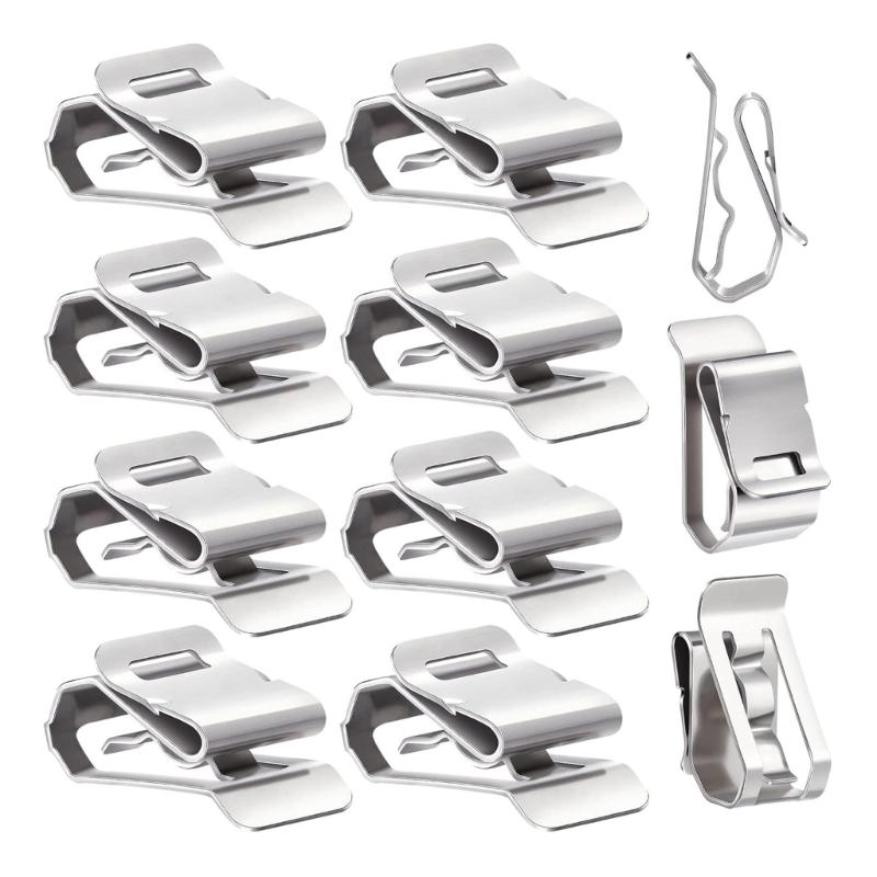 50Pcs Stainless Steel Electrical Clips Replacement Solar Panel Wire Clamp Cable Fastener Trailer Frame Wire Clamps