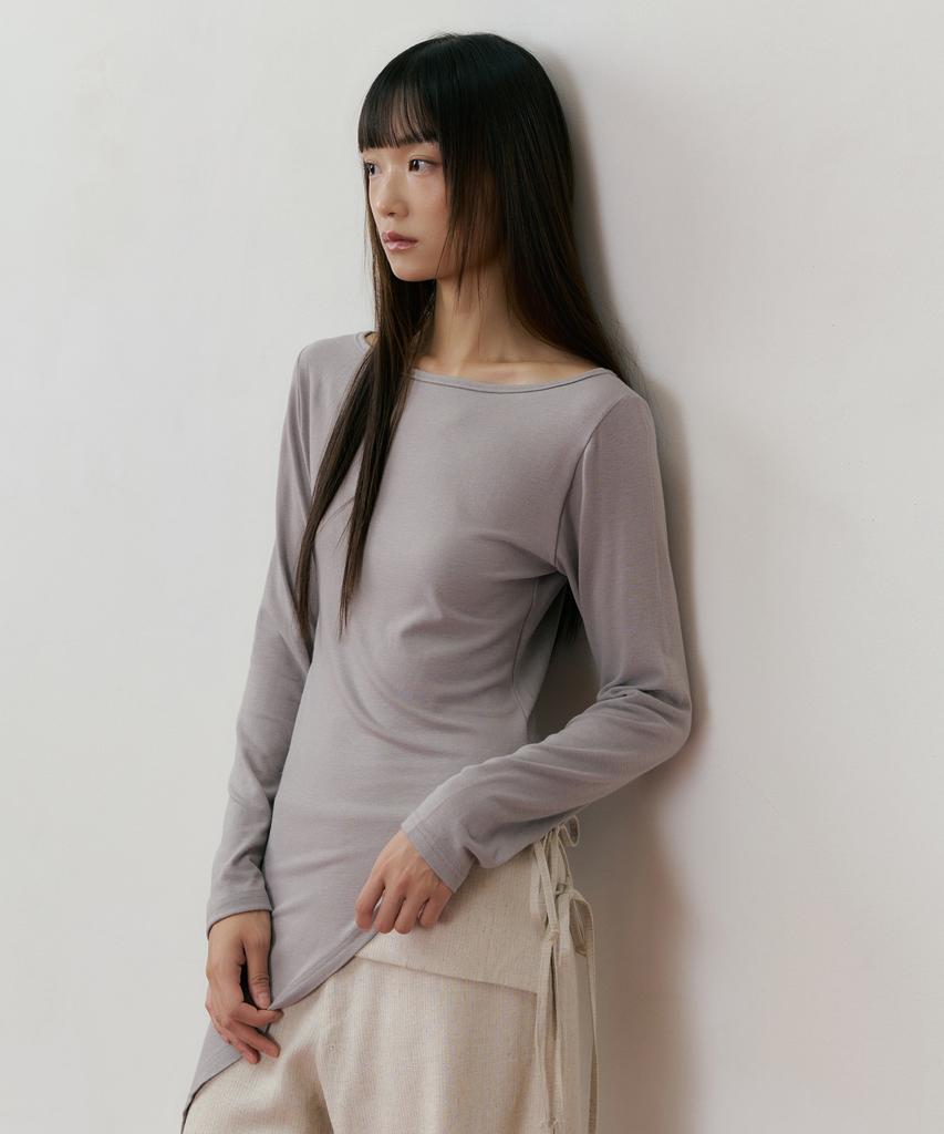 REORG Ref Round Neck Oblique T-Shirt Dove