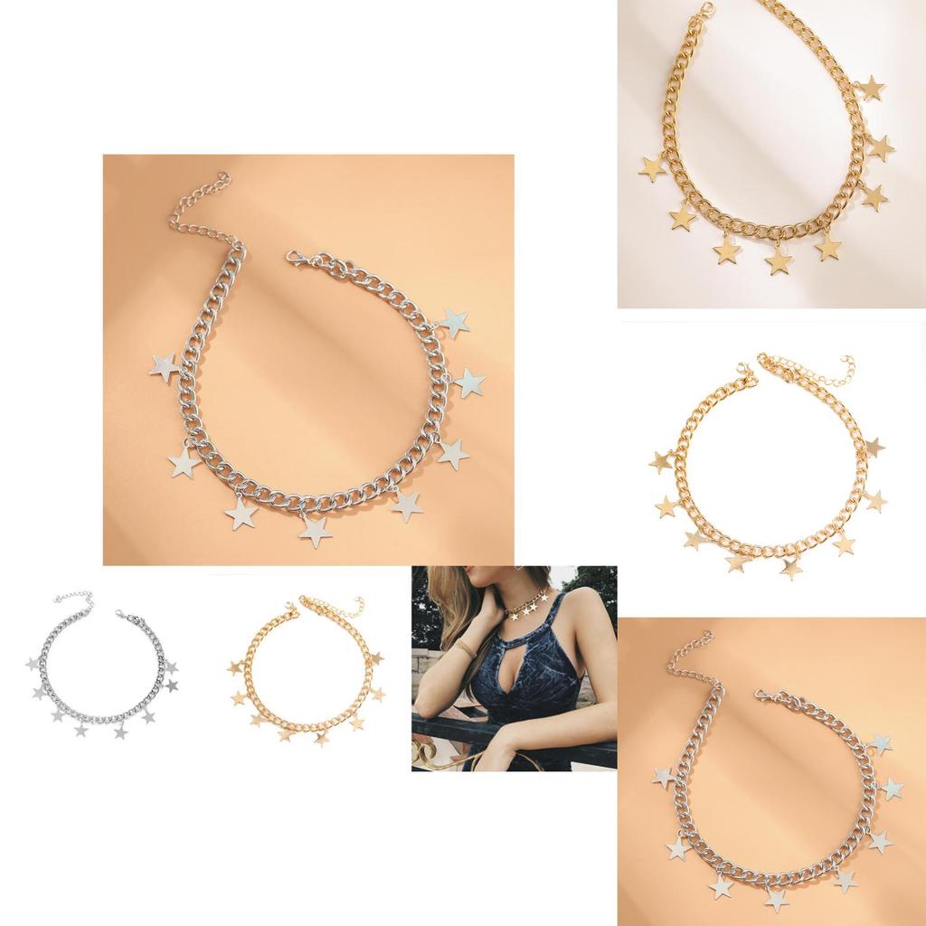 Elegant Star Pendant Necklace With Simple Design And Adjustable Length For Women