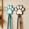 Functional Wooden Paw Print Hook Organizer for Hats Towels Suited for Any Room