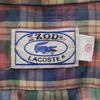IZOD LACOSTE 70s 80s Vintage Spool Tag Check Pattern Short Sleeve Button Down Shirt Men's Used