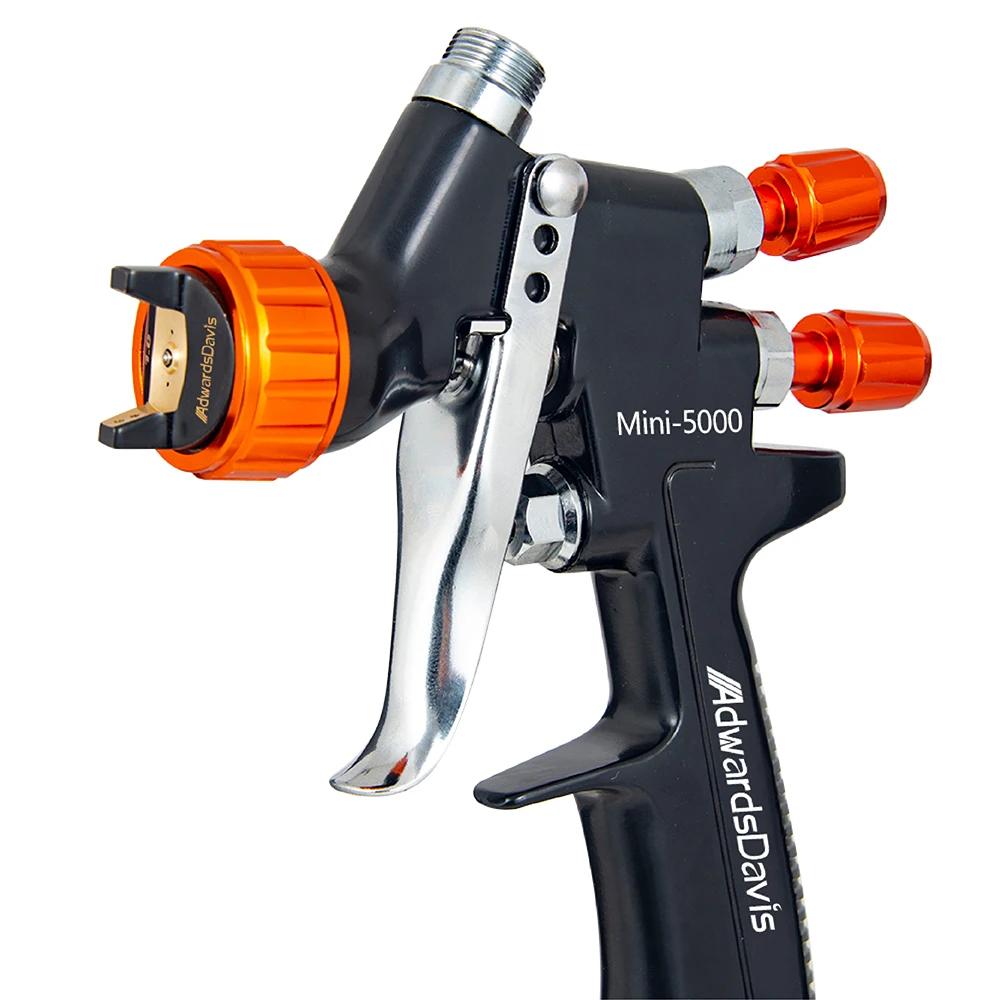 HVLP Mini 5000 Spritzpistole 0,8/1,0 mm Stahl-Düse Schwerkraft-Spritzpistole DIY-Lackierkit Tragbare Auto-Lackierpistole Möbelreparatur-Spritzpistole
