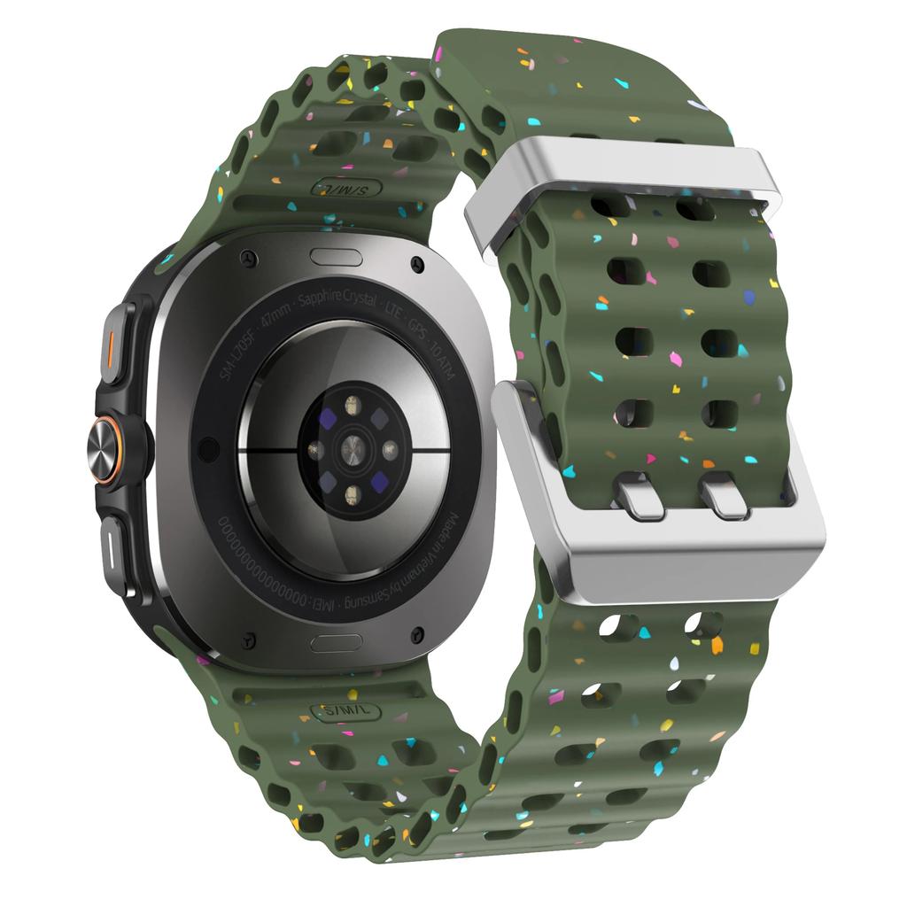 Marine Band Für Samsung Galaxy Watch 7 ultra 47mm Sport Silikon Armband Strap Galaxy Watch ultra Strap 47 Leuchtend Zubehör
