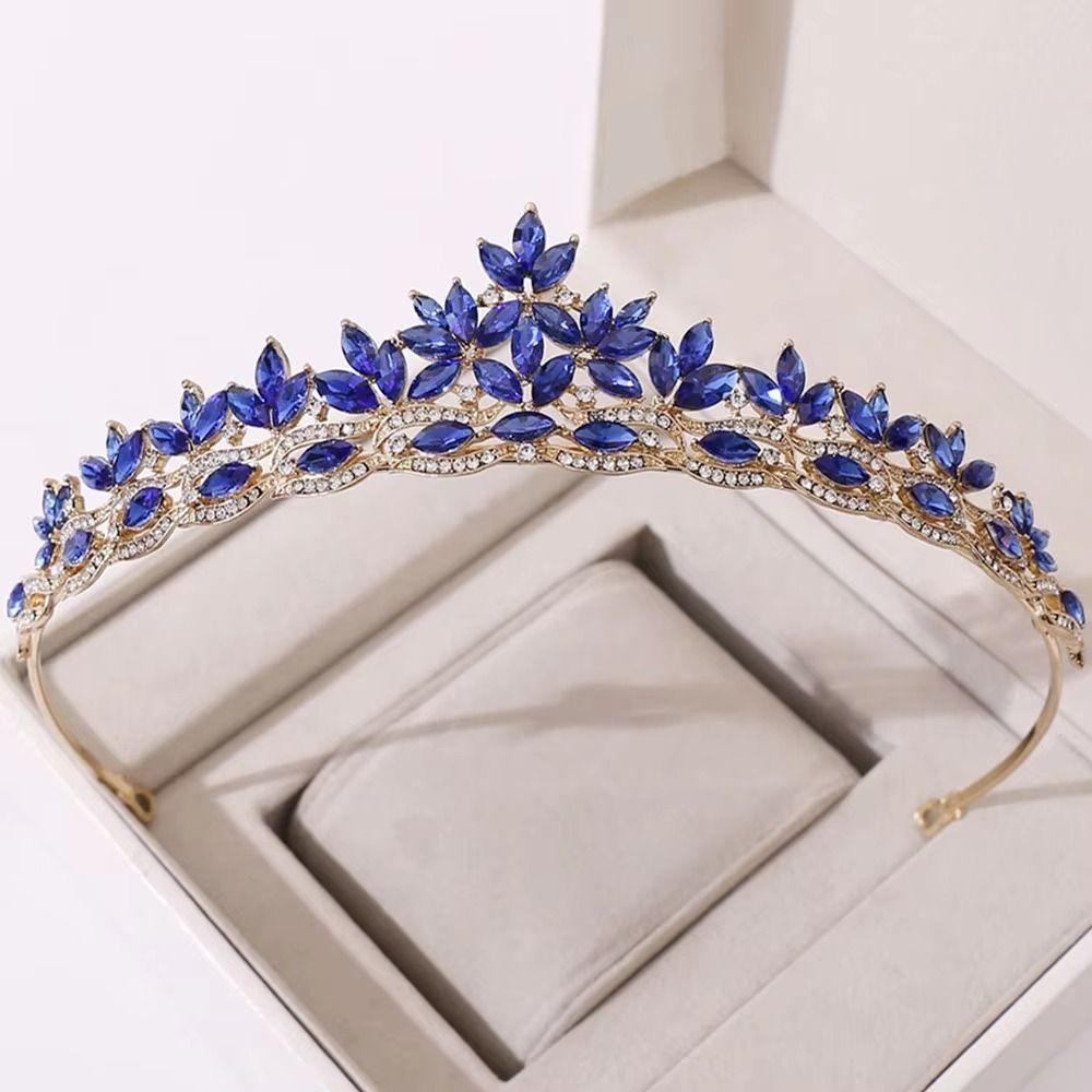 Elegant Baroque Crystal Crown Sparkling Luxury Crystal Tiara  Gorgeous Accessories