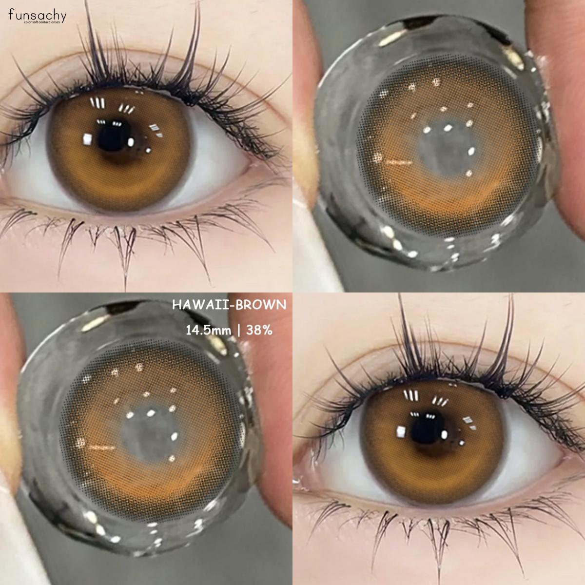 

Funsachy 1 пара новых модных цветных контактных линз для глаз, ежегодные коричневые, серые цветные контакты, косметические натуральные цветные линзы для глаз, косметические, бесплатная доставка