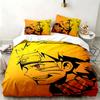 Naruto 3-teiliges Set Perfekt für das Schlafzimmer Bequemes Bettwäsche-Set enthält einen Bettbezug und zwei Kissenbezüge Ideales Geburtstags- oder Weihnachtsgeschenk