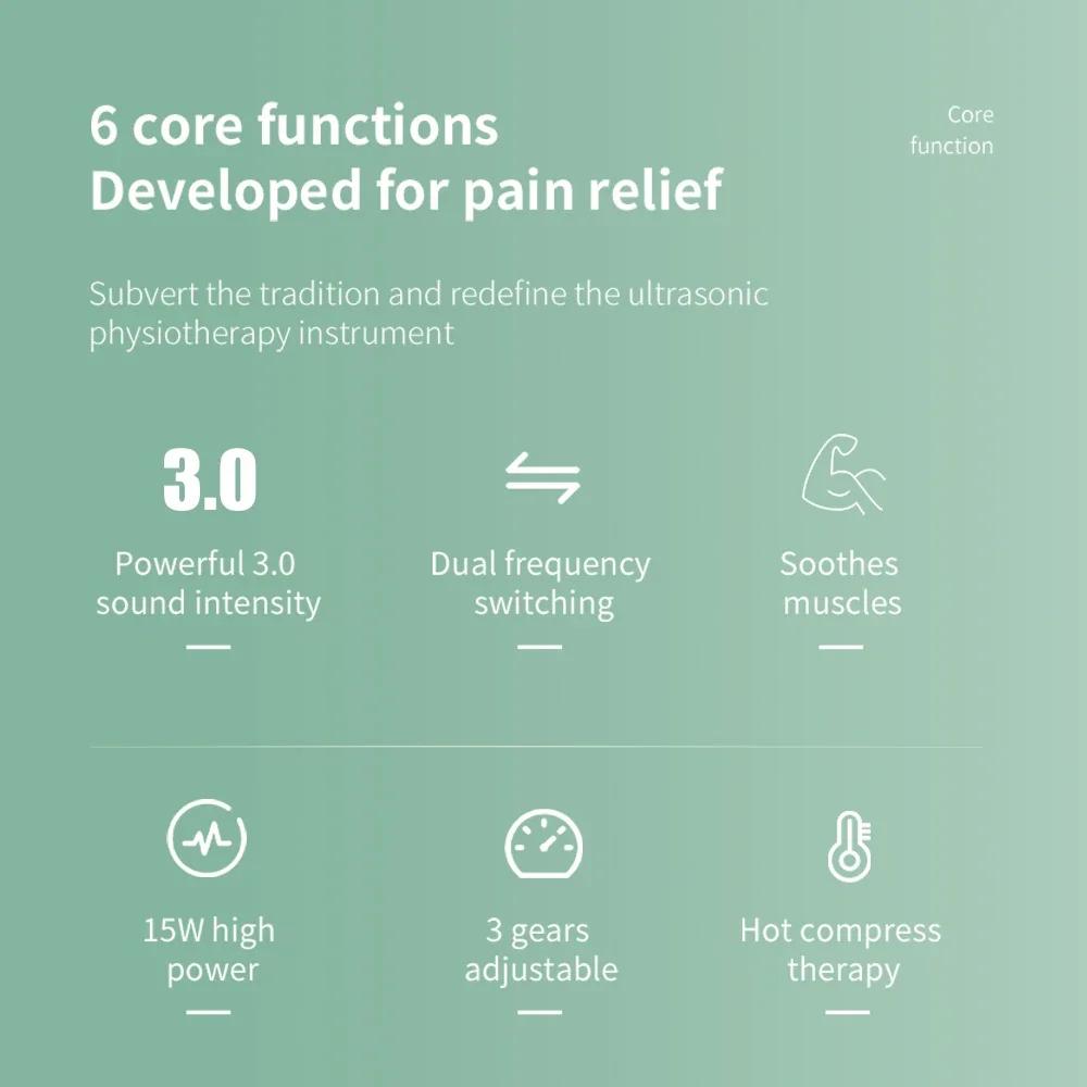 Portable Ultrasonic Body Massager, Handheld Adjustable Intensity for Waist Arm Leg Full Body Muscle Soothing & Relaxation