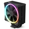 NZXT T120 RGB CPU Air Cooler Conductive Copper Pipes Fluid Dynamic Bearings AMD and Intel Compatible Black - RC-TR120-B1 - - - -