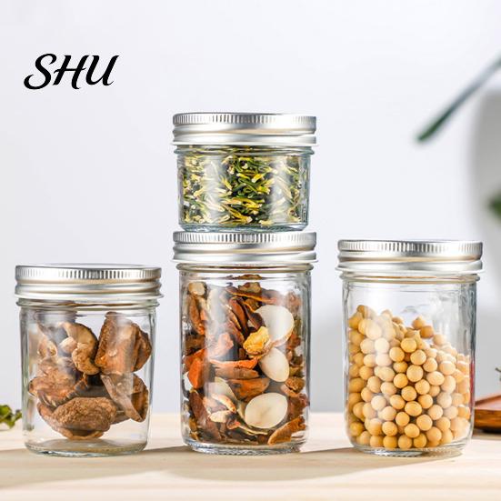 Sealed Jar with Silicon Seal 300/400/500/650ML Glass Screw Airtight Lid Large Capacity Clear Multifunctional Fruit Dry Goods Jam Nuts Grain