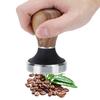 58mm Stainless Steel Flat Coffee Tamper Powder Pressed Hammer with Height Adjustable Wooden