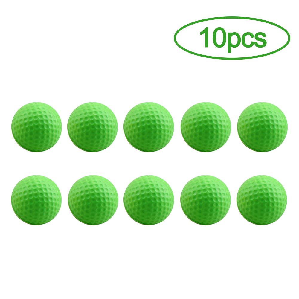 10 pezzi di palline da golf in schiuma PU elastiche per interni ed esterni, per praticare il golf, per bambini, per mettere in pratica le forniture da golf