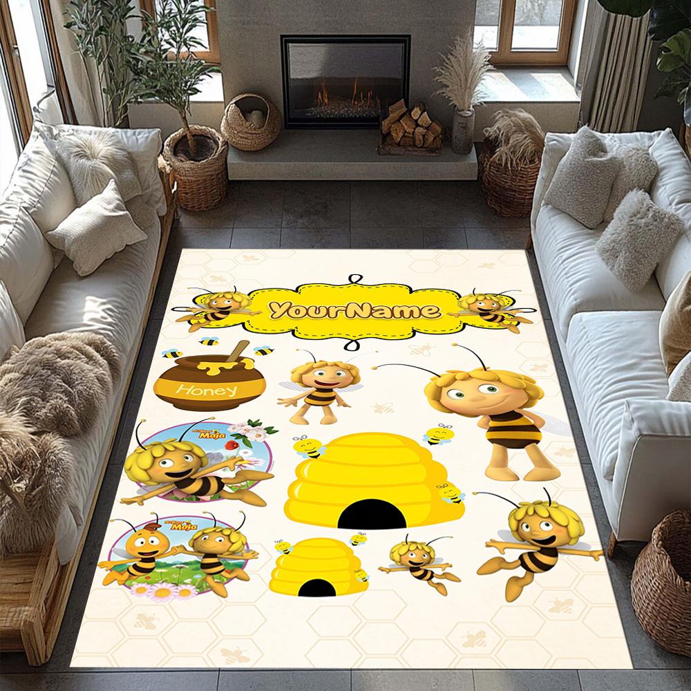 Biene Maja Customize Your Name Area Rug Perfect for Foyer Kitchen Balcony Dining Room Anti-slip Rug Office home decor
