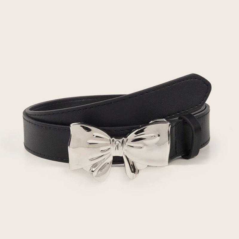 

Versatile Silver Butterfly Black Belt Ideal For Fashionable Casual And Outfits Formal Black 103cm