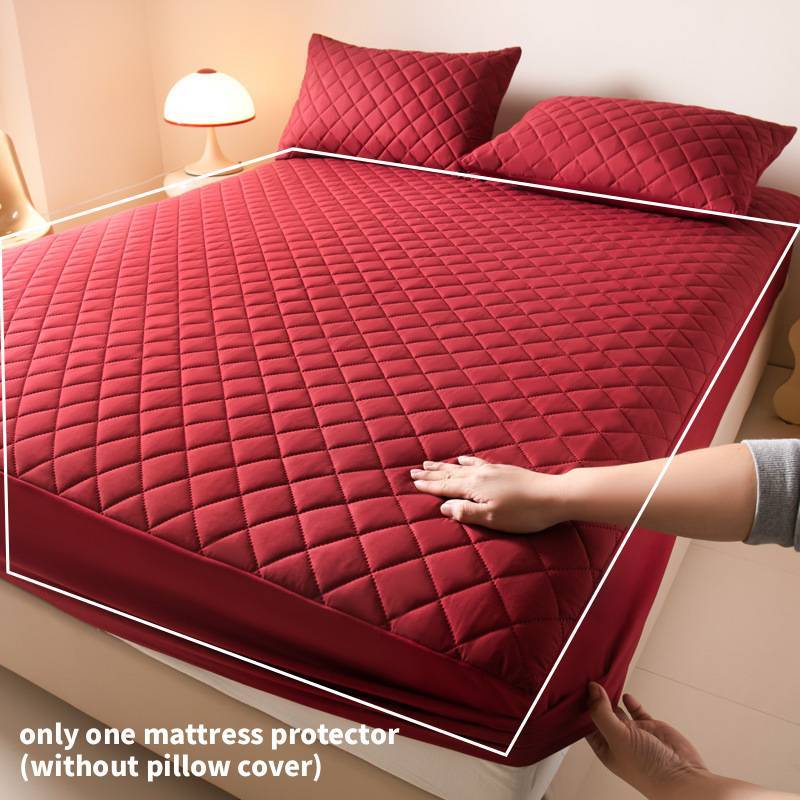 Waterproof Bed Cover With Solid Color Design For Home Use