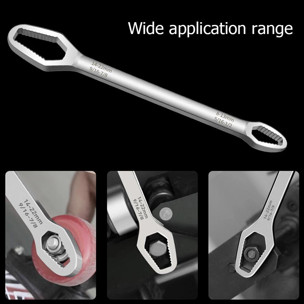 8-22mm Double Head Torx Wrench Self-Tightening Adjustable  Ratchet Spanner Tool