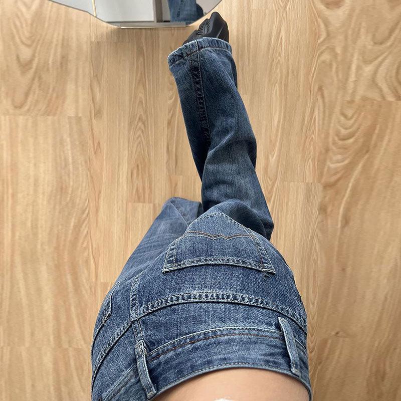 Übergröße Amerikanische Scharfe Mädchen Weite Beine Jeans - Neue Herbst Schlankmachende Gerade Hosen