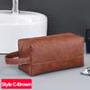 Waterdichte PU Leer Mannen Zakelijke Reizen Toiletartikelen Tas Scheer Cosmetische Organizer Pouch