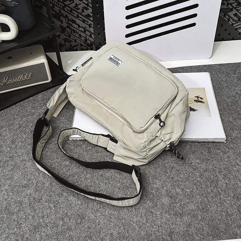 Leisure Sports Messenger Bag Simple Tote Men's and Women's Nylon Cloth Commuting Waterproof Lightweight Single Shoulder Versatile Large Capacity