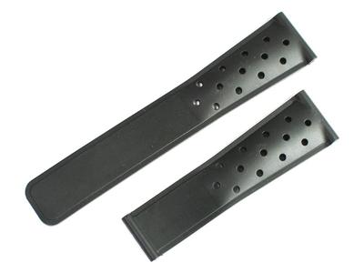 King Horlogeband Compatibel met Tag Heuer Rubberen Band voor Carrera Monaco D Gesp Extern Product Zwart Geperforeerd [Import Origineel] 22/18mm