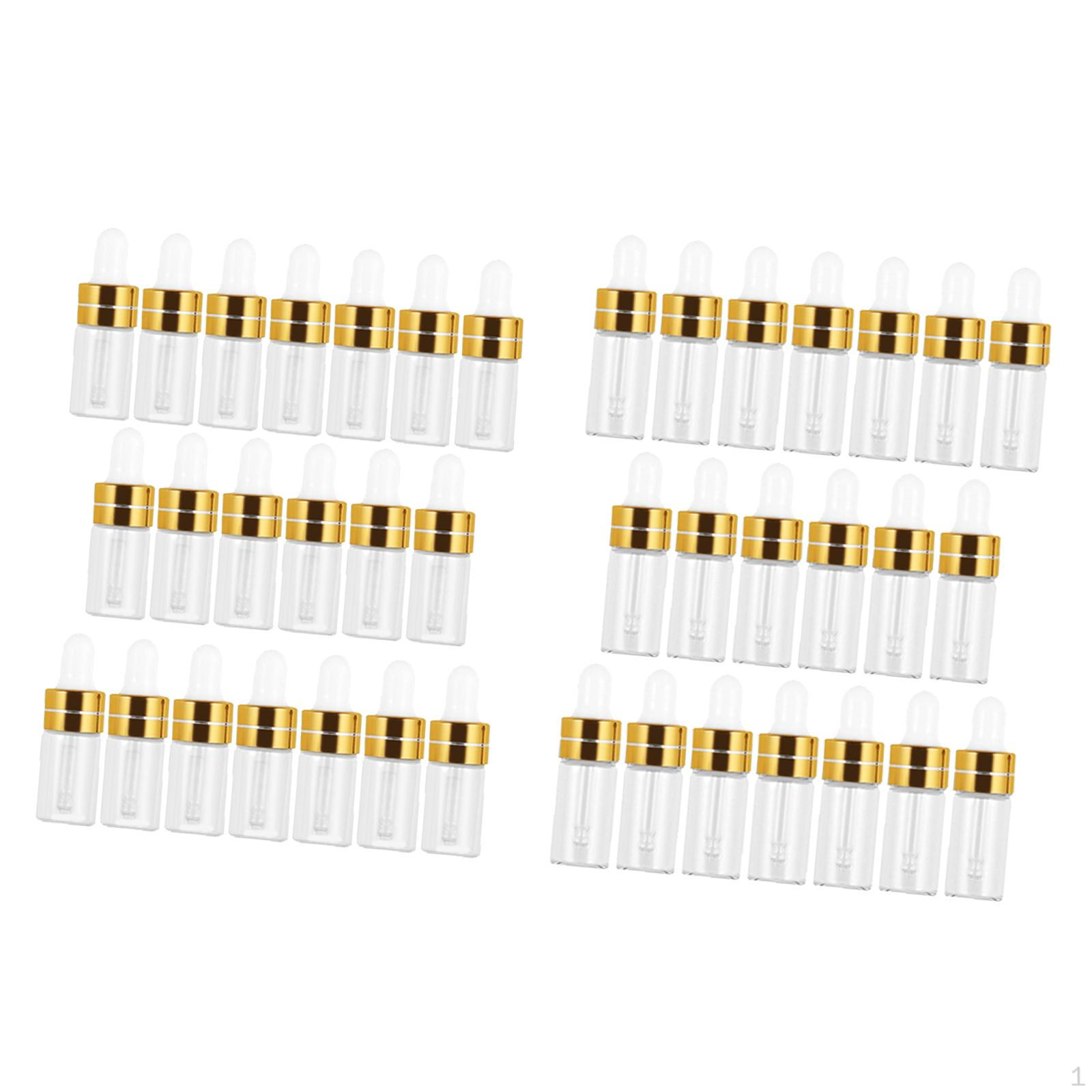 

40 шт. Пустые стеклянные флаконы-капельницы для парфюмерных масел, жидкостей 2 мл 3 мл