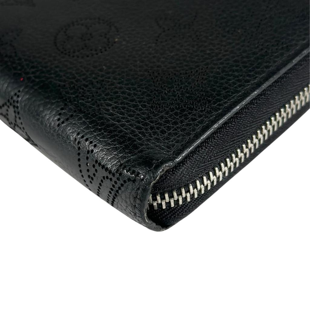 LOUIS VUITTON Mahina Zippy Wallet M61867 Purse black Women used