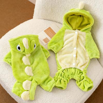 Cute Little Dinosaur Winter Puppy Clothes Autumn Winter Thickened Warm Bichon Teddy Schnauzer Pet Winter