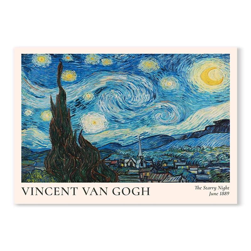 Serie de jarrones de estrellas de Van Gogh Póster Arte de pared Matisse Pintura en lienzo de flores vintage Mercado de flores Arte Decoración de pared para sala de estar del hogar